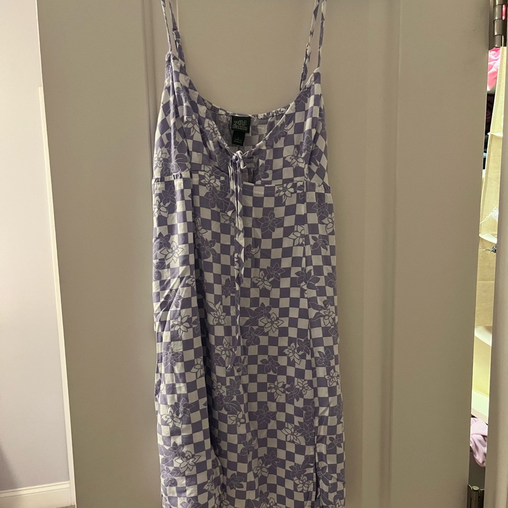 Wild Fable Lavender Checkered Dress